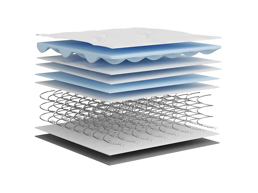 Matelas à ressorts Moyen 80 x 200 cm 23 cm Blanc