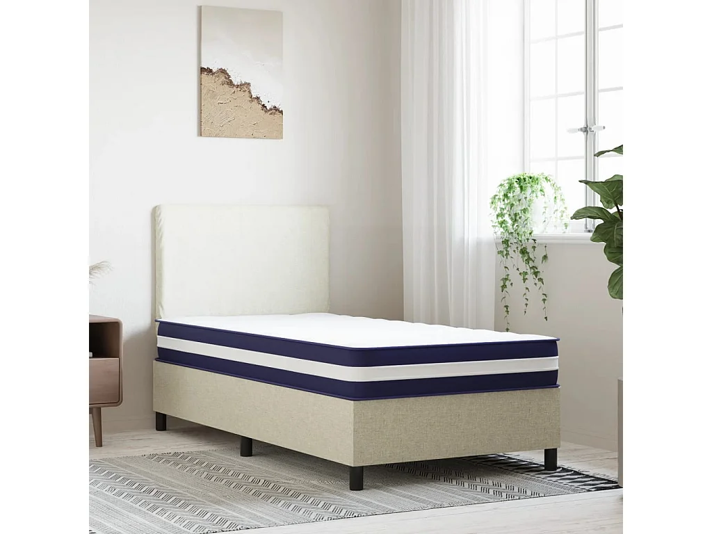 Matelas à ressorts ensachés dureté moyenne 90x200 cm
