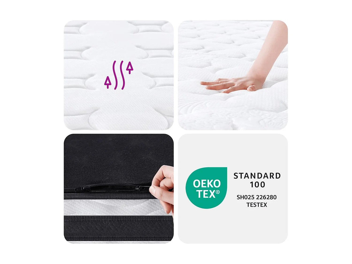 Binnenveringmatras middelhard 90x190 cm Single Size