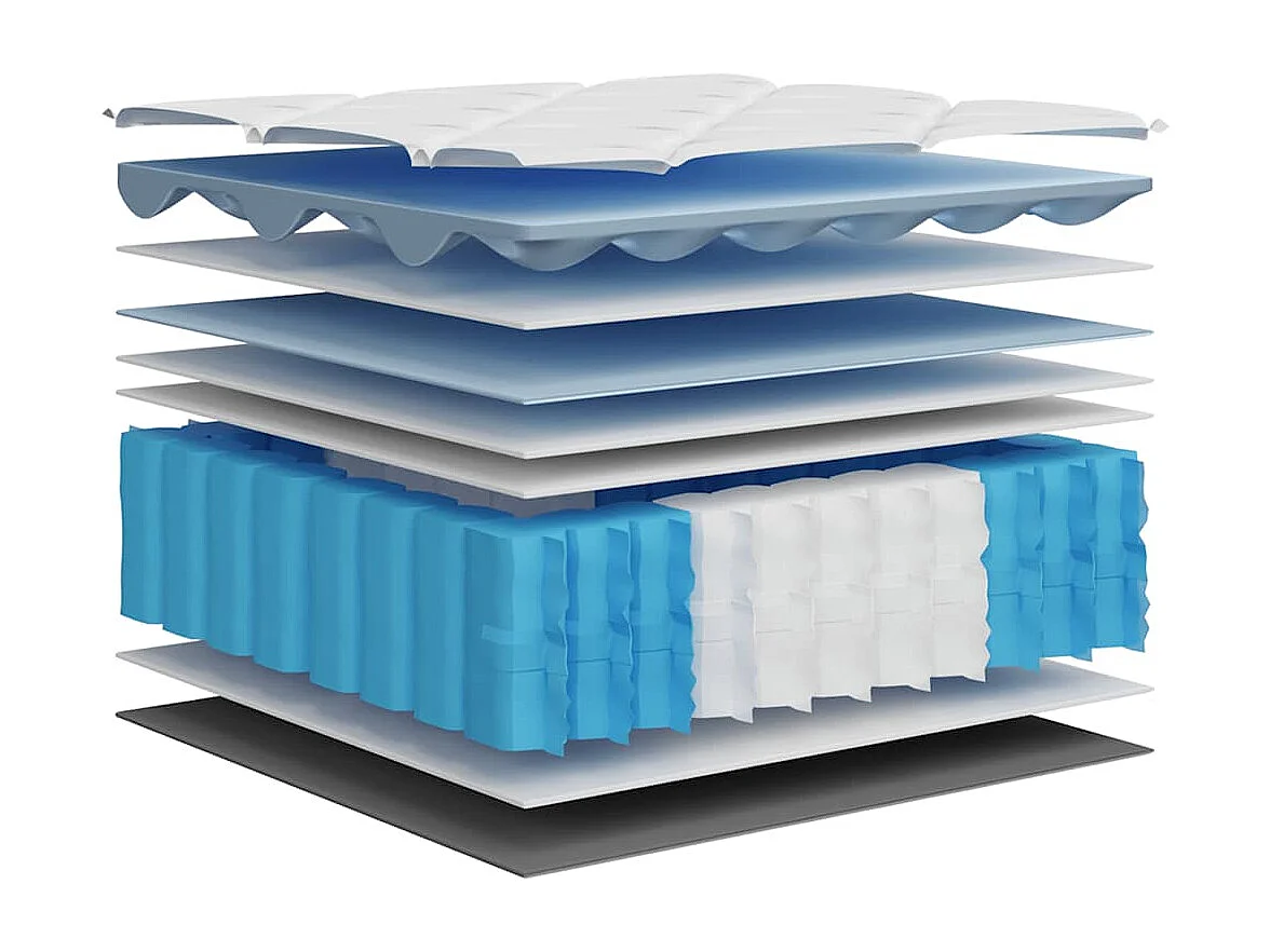 Pocketveringmatras middelhard-plus 180x200 cm