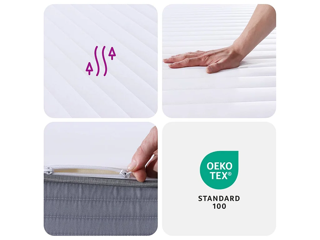 Matelas en mousse moyennement doux 80x200 cm