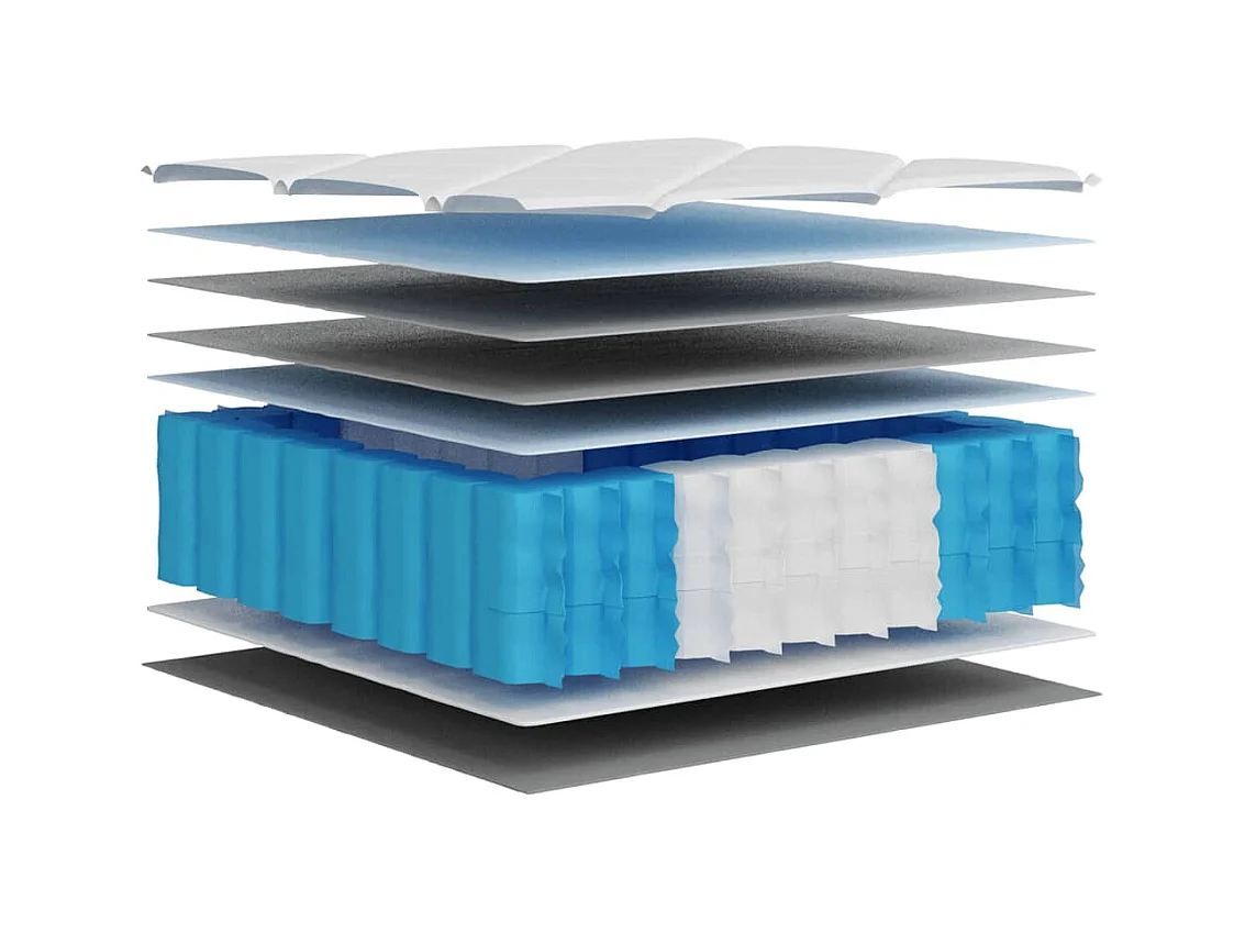 Colchón de muelles ensacados firmeza media 140x200 cm