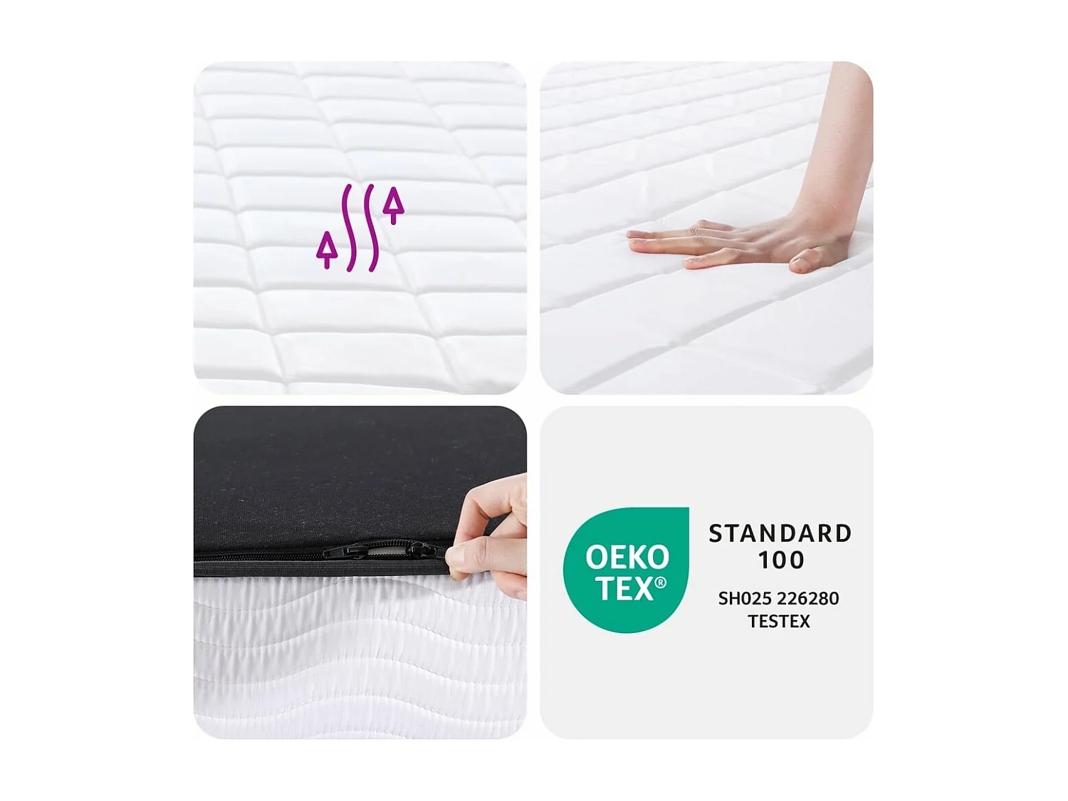 Matelas en mousse moyennement doux 90x190 cm