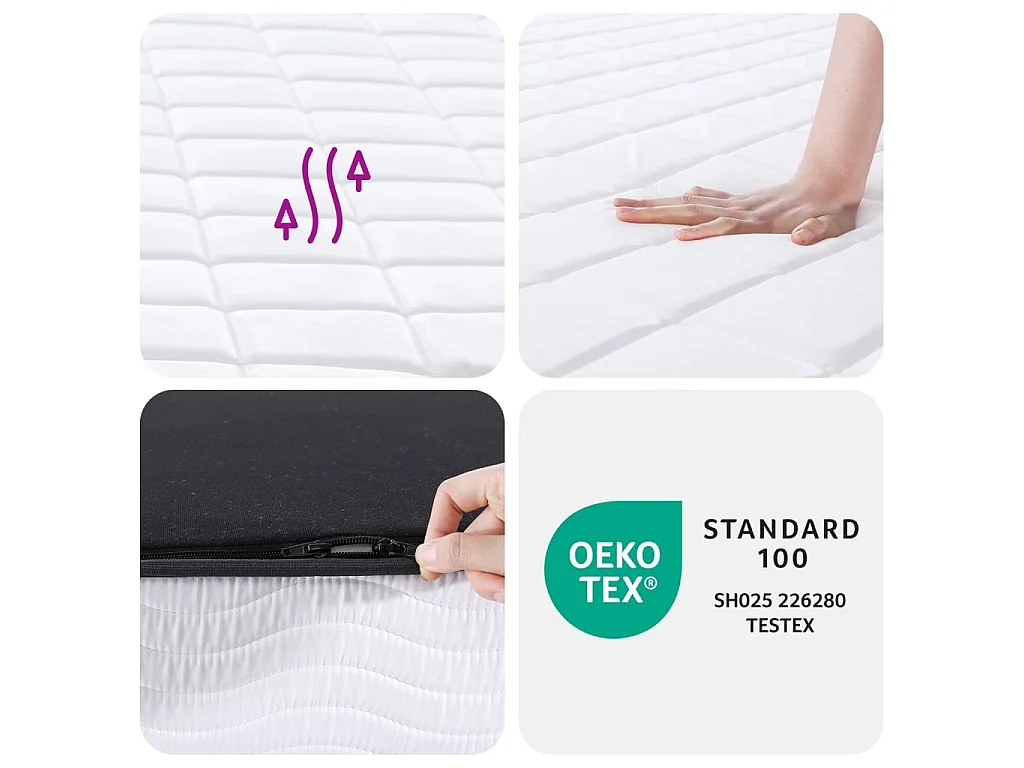 Matelas en mousse moyennement doux 90x190 cm