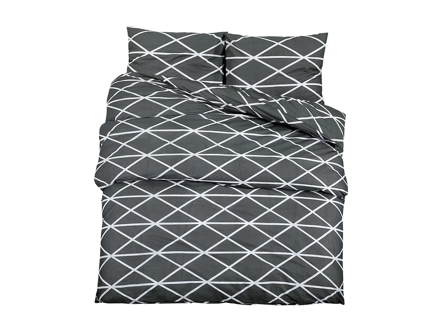 Juego de fundas nórdicas algodón gris 200x220 + 80x80 cm