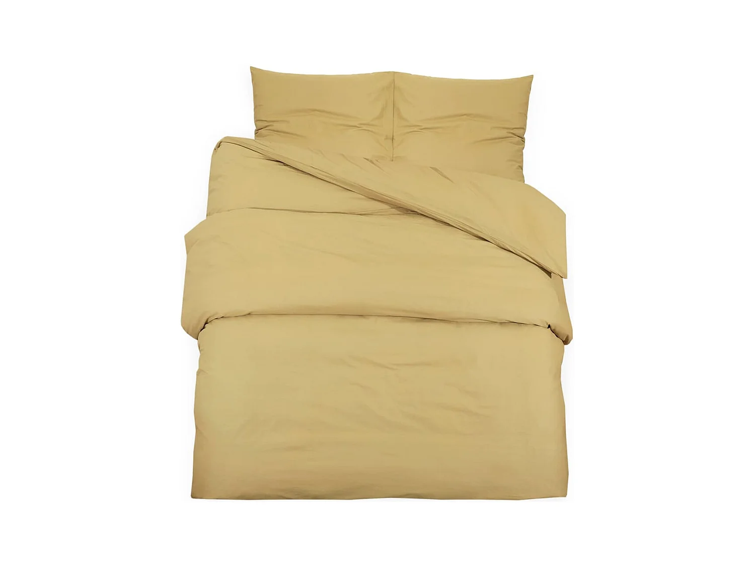 Bettwäsche-Set Taupe 135x200 cm Baumwolle