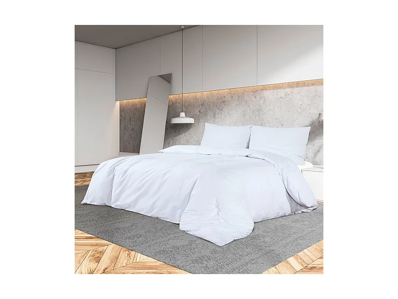 Ensemble de housse de couette Blanc 200x220 cm Microfibre