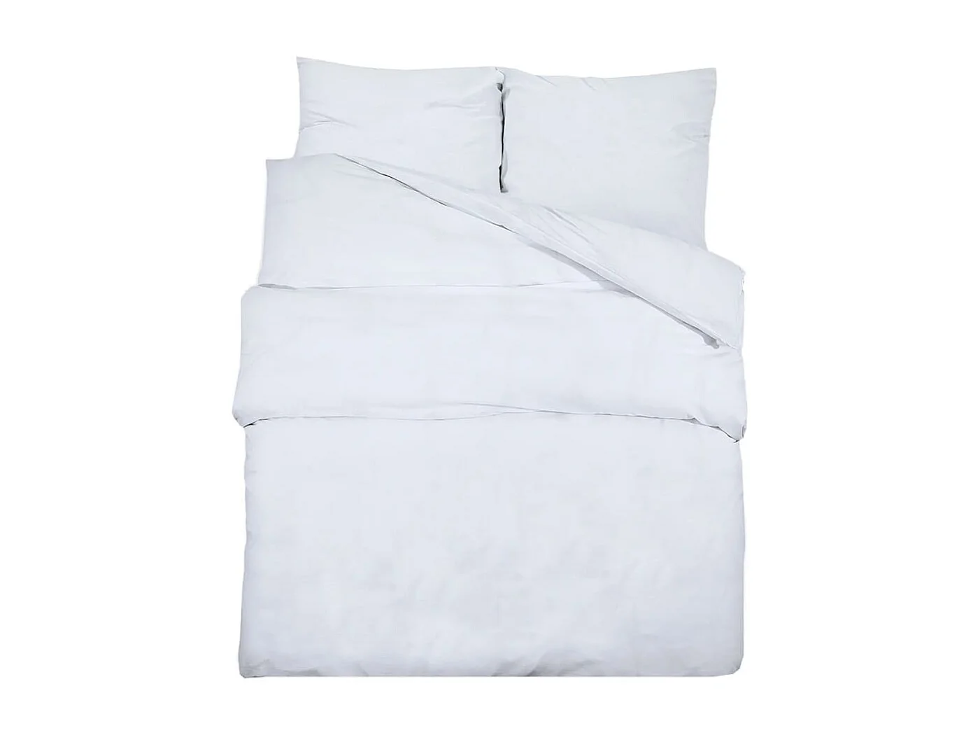 Ensemble de housse de couette Blanc 200x220 cm Coton