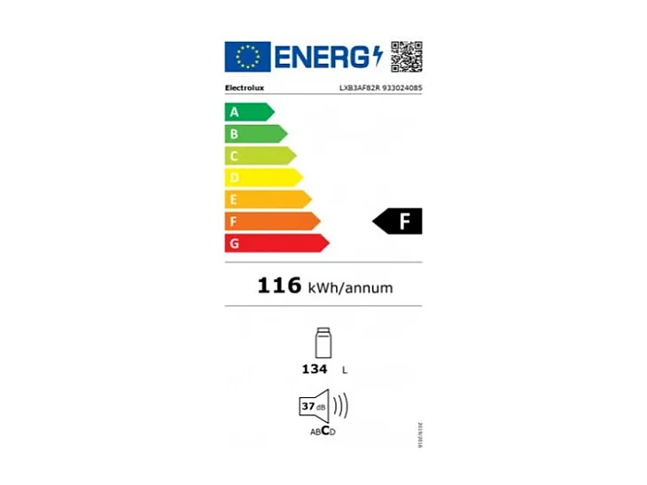 Electrolux Réfrigérateur 1 porte intégrable à pantographe 134l - LXB3AE82R