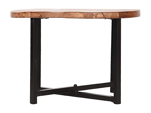 Bijzettafel Dex - Rough - Mangohout - Rond - 60 cm