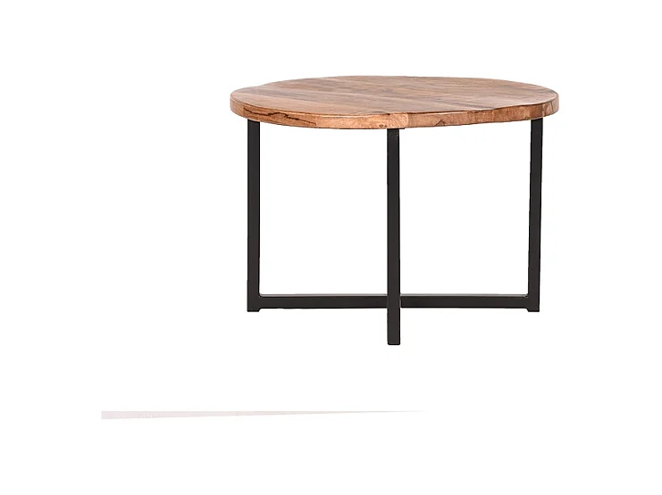 Bijzettafel Dex - Rough - Mangohout - Rond - 60 cm
