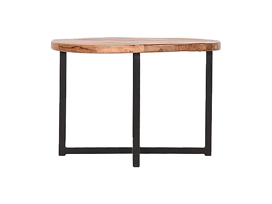 Bijzettafel Dex - Rough - Mangohout - Rond - 60 cm
