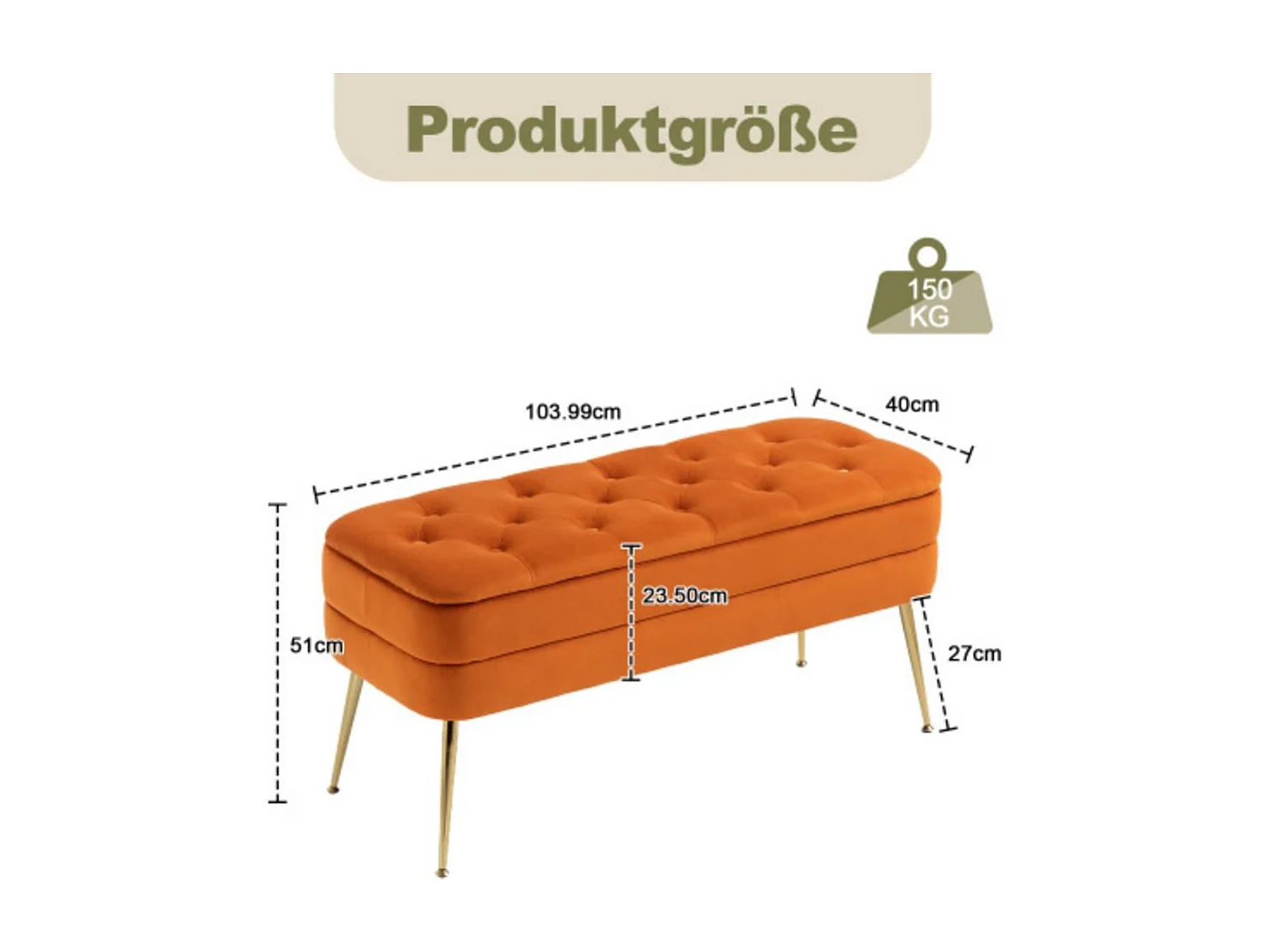 Banc d'extrémité de chambre - Banc de rangement, Banc de bout de lit