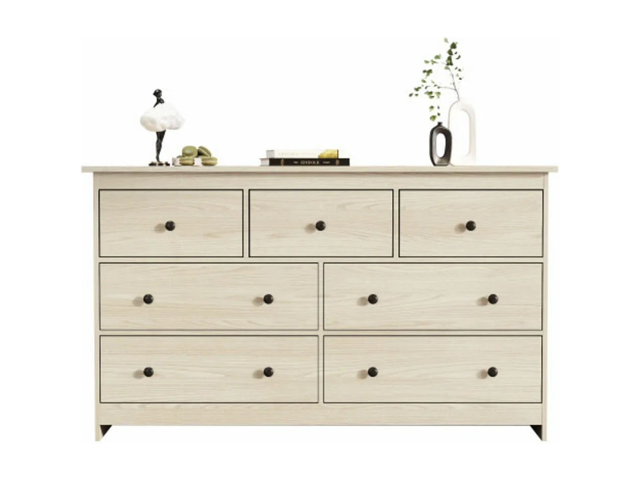 Houten buffetkast met 7 laden en verfijnde afwerkingen - 140*40*82 cm.