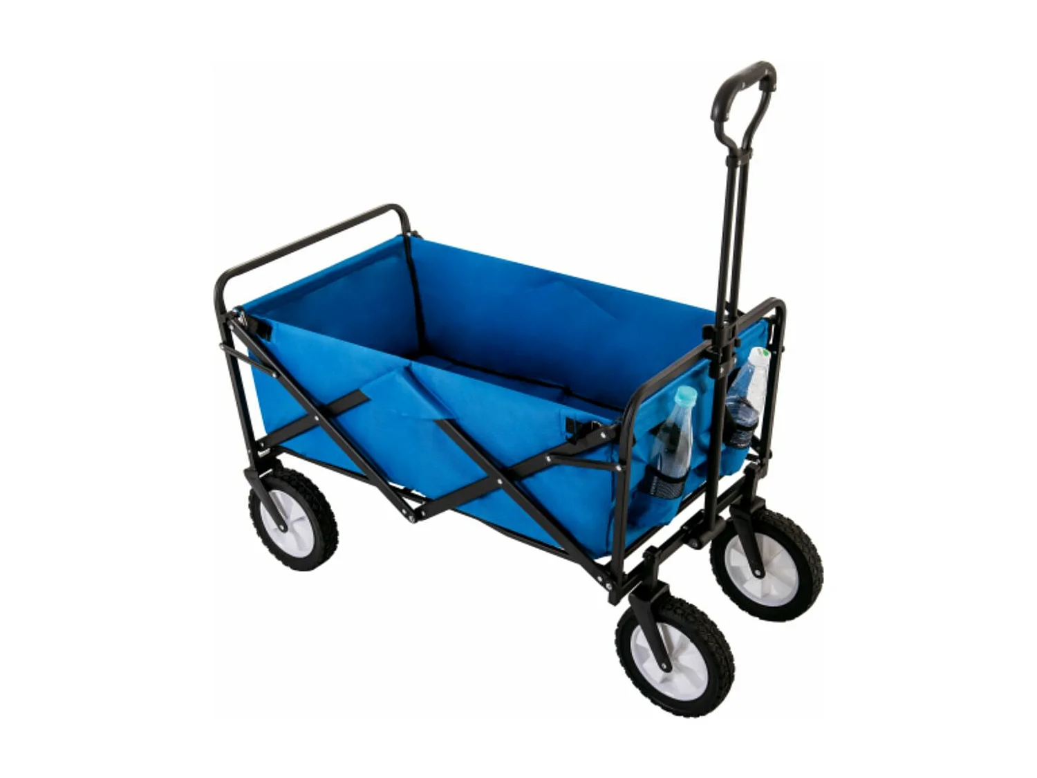 Rimorchio fuoristrada pieghevole per carrello da giardino, blu