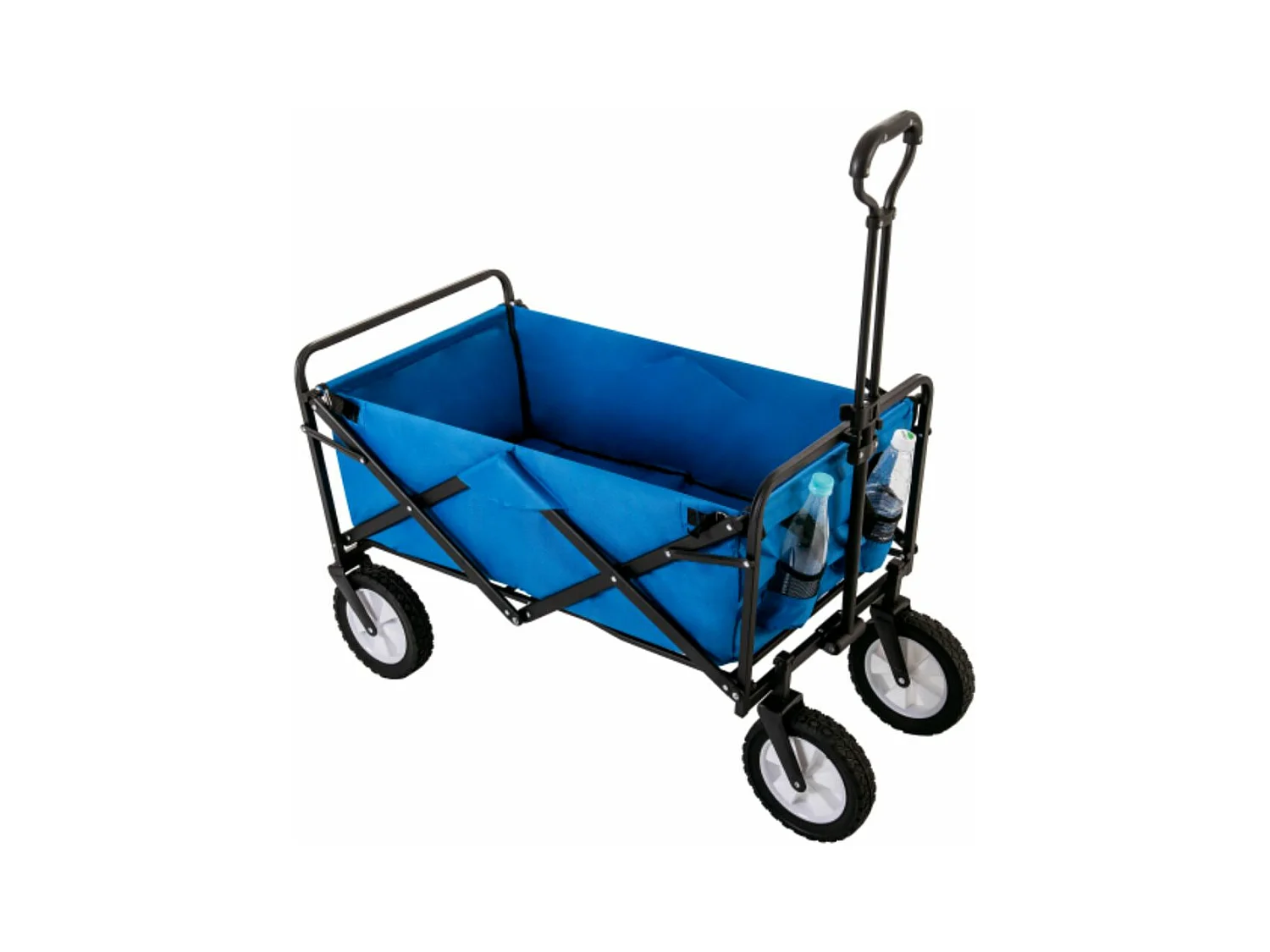Remolque todo terreno plegable para carro de jardín, color azul
