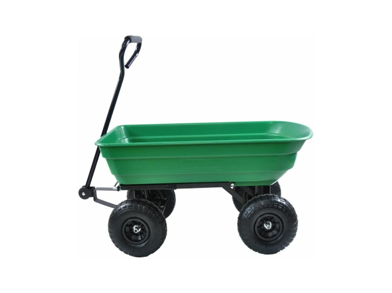 Remorque pliante Poly Garden avec cadre en acier, benne de 75 litres