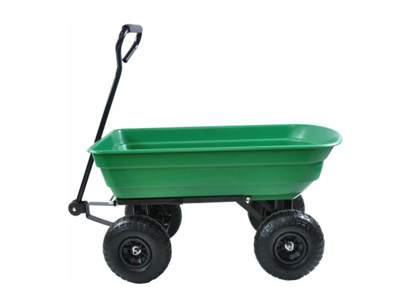 Reboque dobrável Poly Garden com estrutura de aço, caçamba de 75 litros