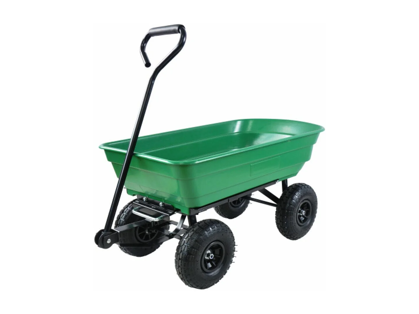 Reboque dobrável Poly Garden com estrutura de aço, caçamba de 75 litros