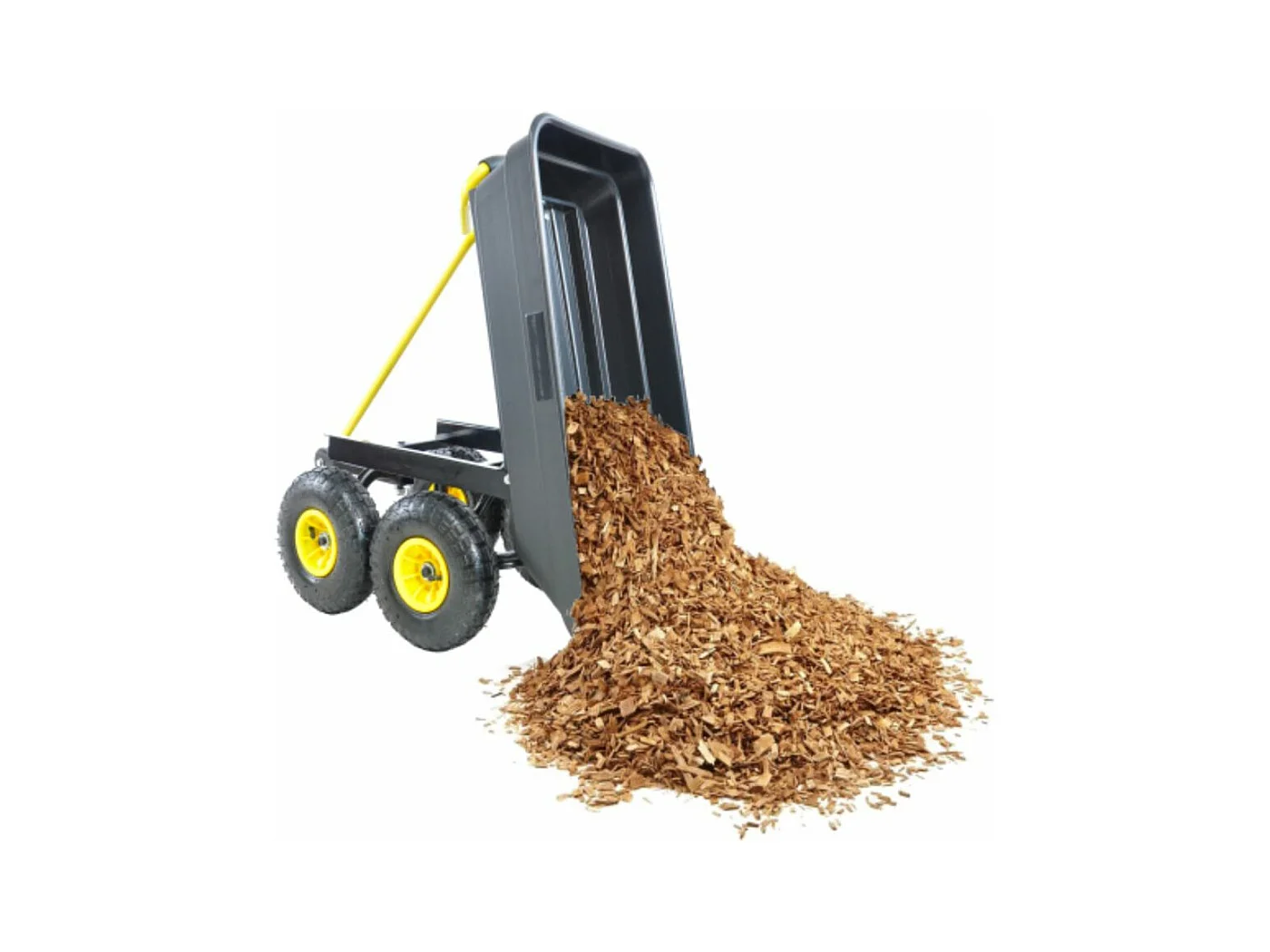 Vielseitiger Gartenanhänger mit Stahlrahmen und 10-Zoll-Reifen