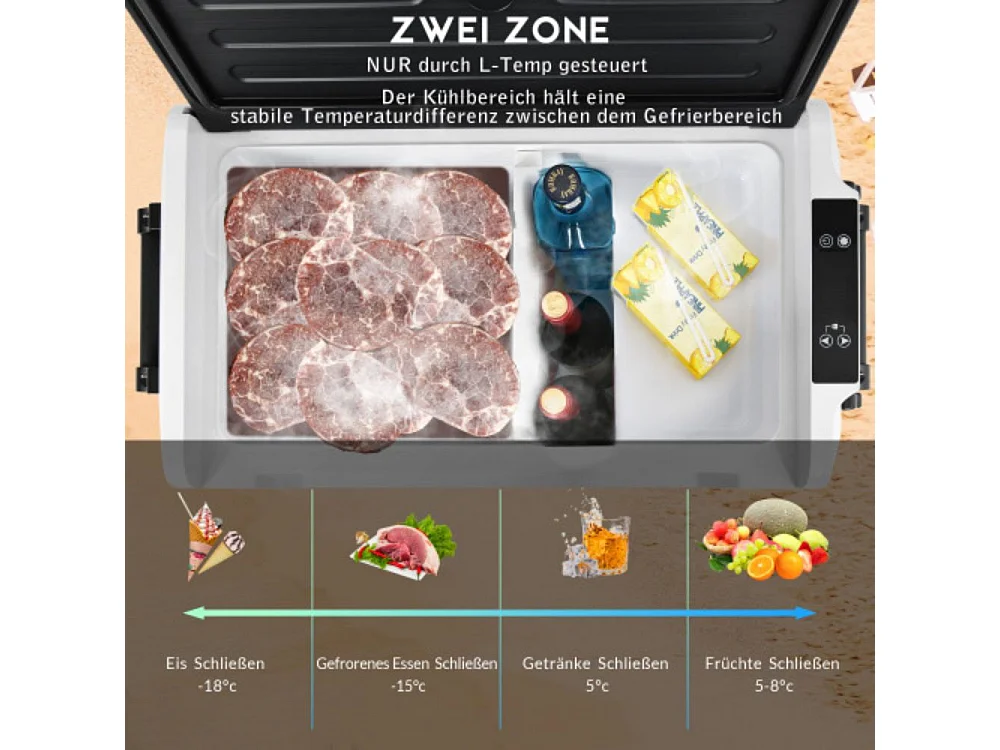 Boîtier de refroidissement portable EA35 - 31,5 litres, double zone