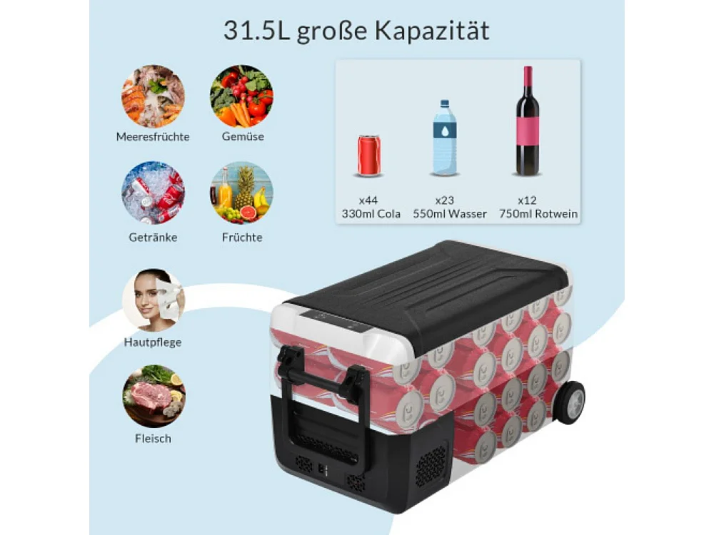 Boîtier de refroidissement portable EA35 - 31,5 litres, double zone