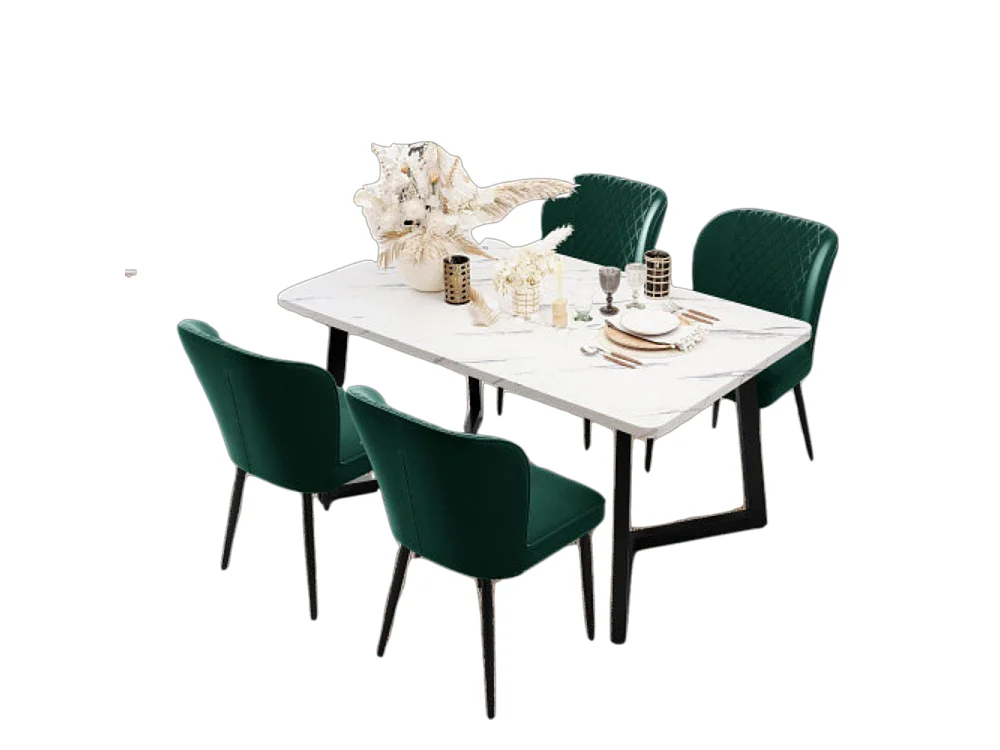 Set van tafel en stoelen - modern en elegant design.
