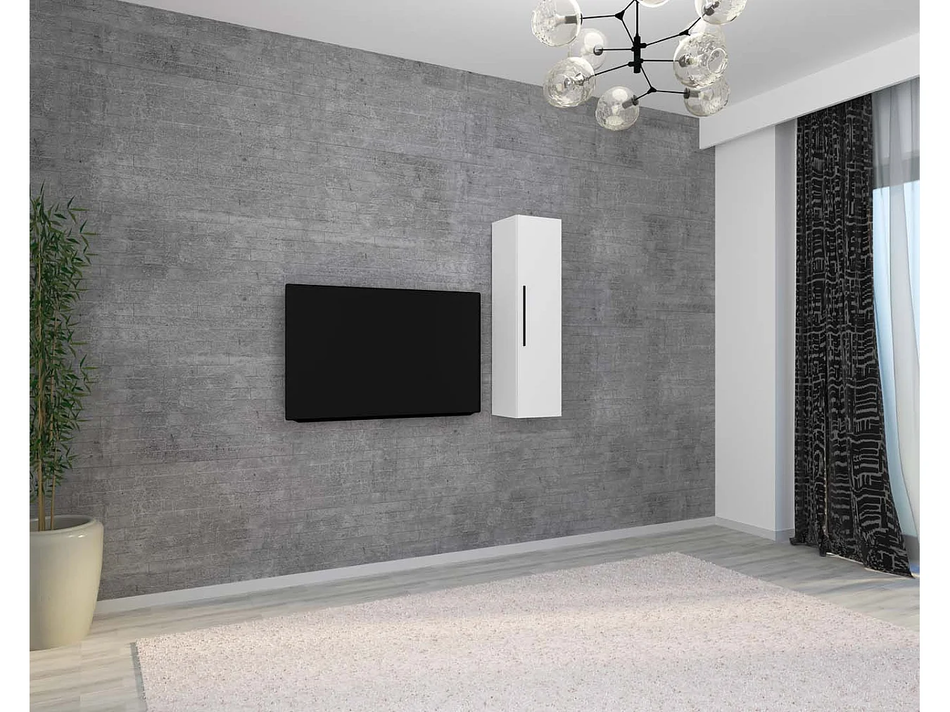 Drewniana półka ścienna Składana szafka Arila XL