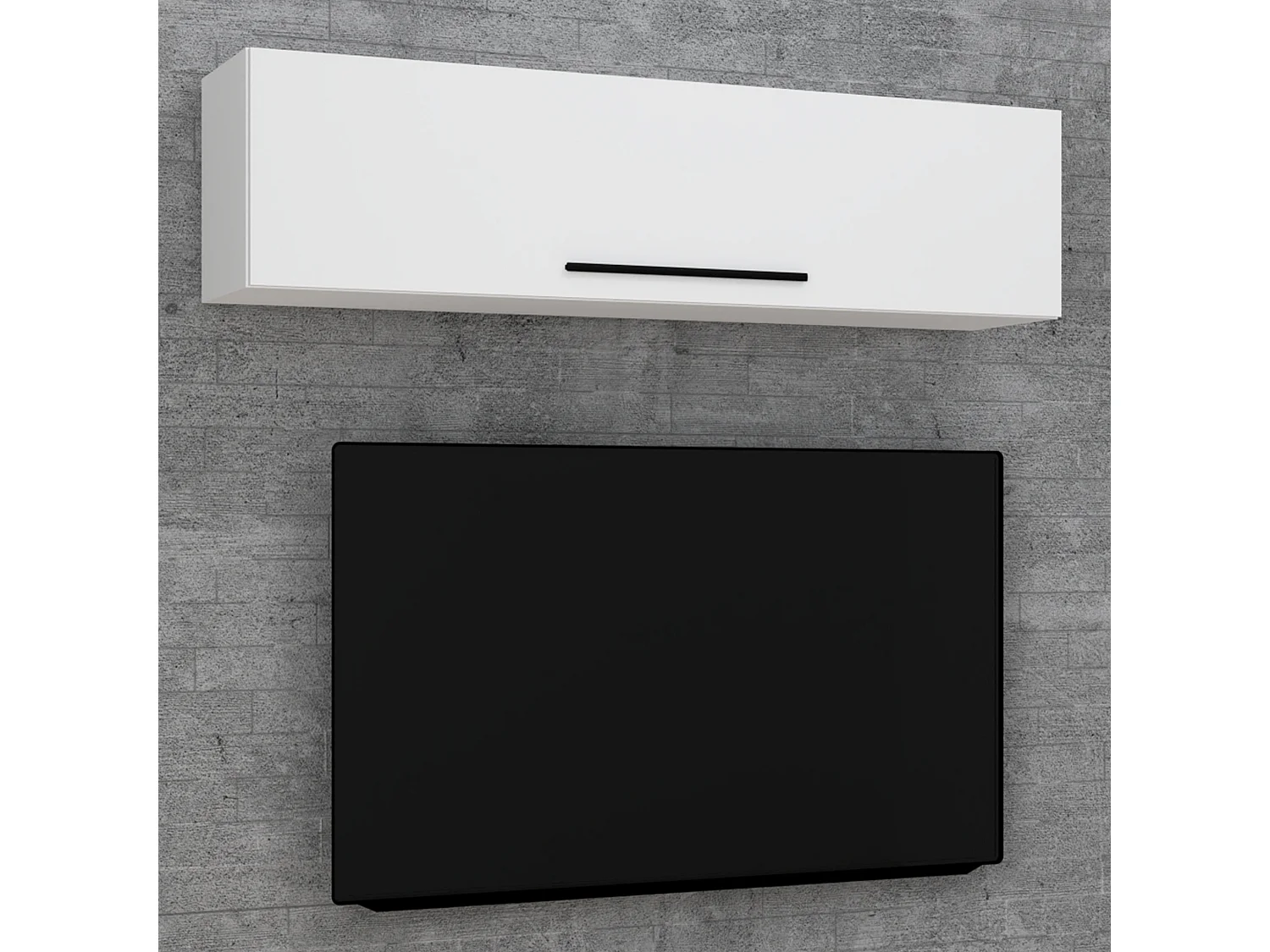 VCM Bois Étagère murale Étagère suspendue Armoire murale pliante Arila XL (Blanc)