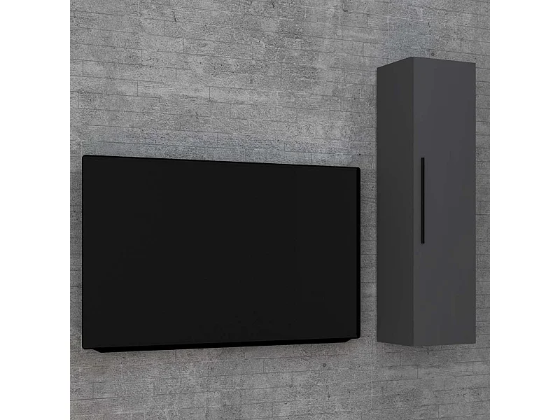 Wall Rack Arila Anthracite H. 115 x W. 30 x D. 30 cm