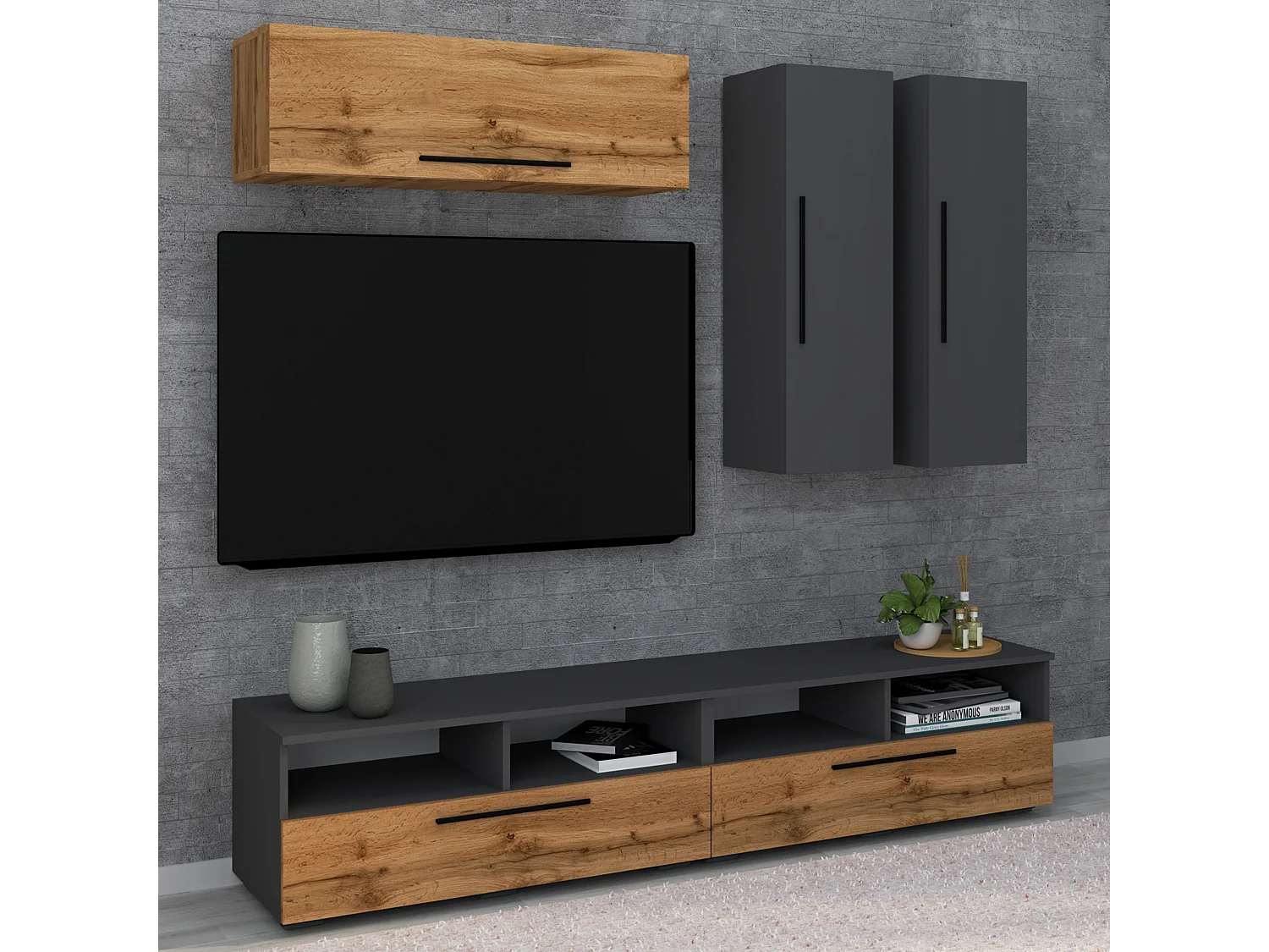 Armadio pieghevole a parete in legno Arila XL