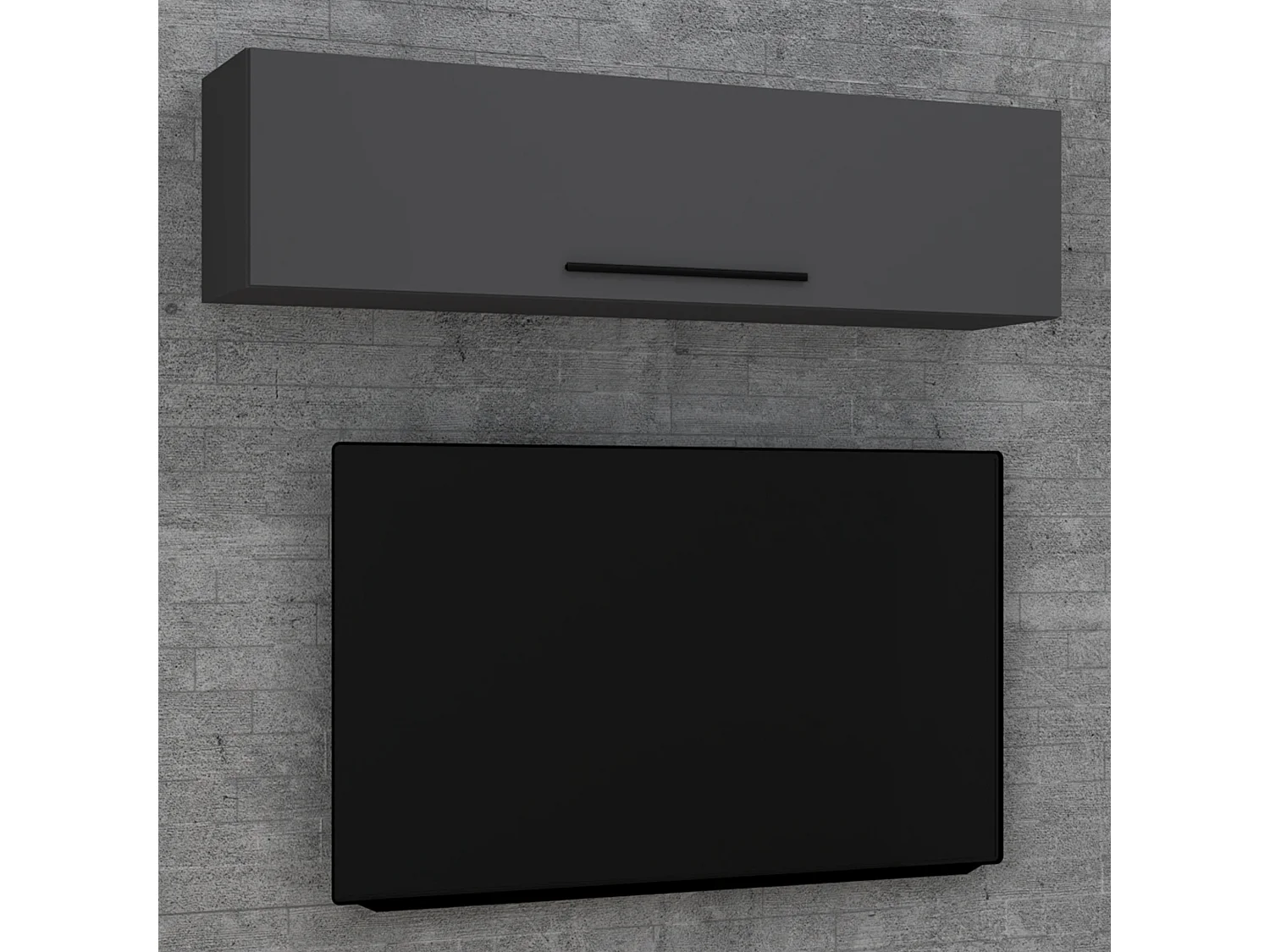 Wall Rack Arila Anthracite H. 30 x W. 115 x D. 30 cm
