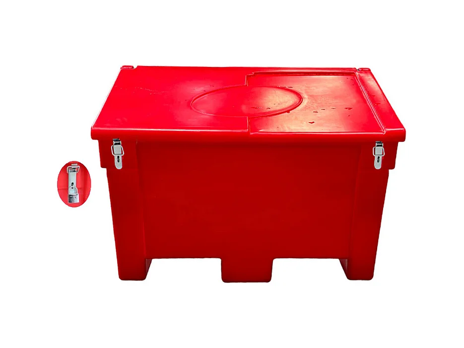Bac à Sable Incendie/ à Sel De Déneigement 200l + Grenouillères + Cadenas