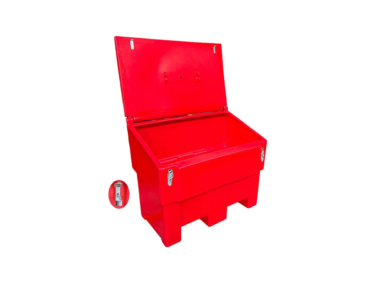 Bac à Sable Incendie/ à Sel De Déneigement 300l+ Grenouillères + Cadenas-lot De 6
