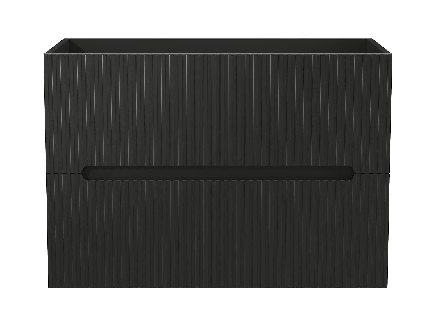 Ophængt sort stribet underskabsmøbel - 80 cm - PAVANI