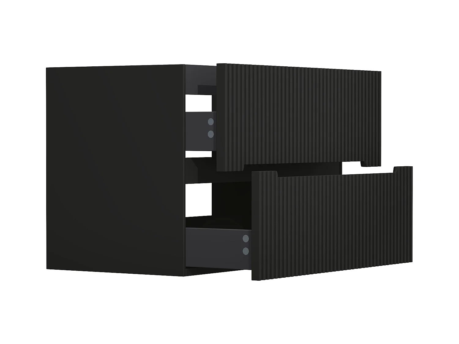 Ophængt sort stribet underskabsmøbel - 80 cm - PAVANI