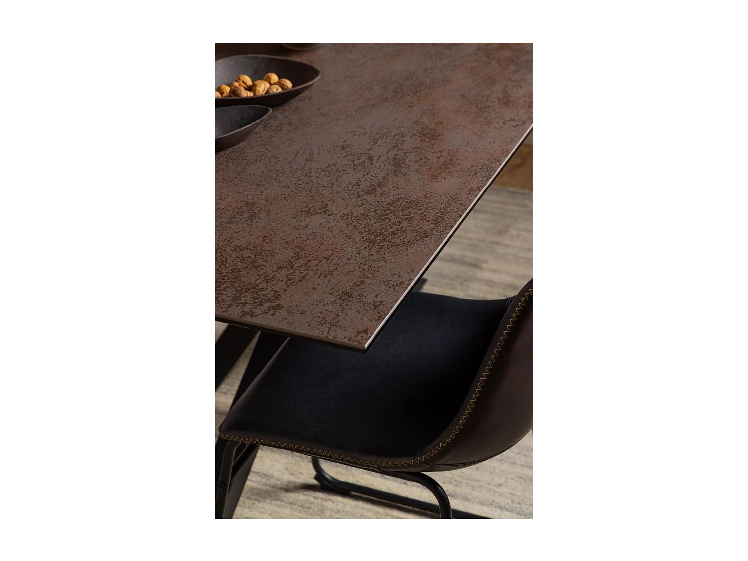 Table de salle à manger rectangulaire en céramique 6 places L160 - NEIVA