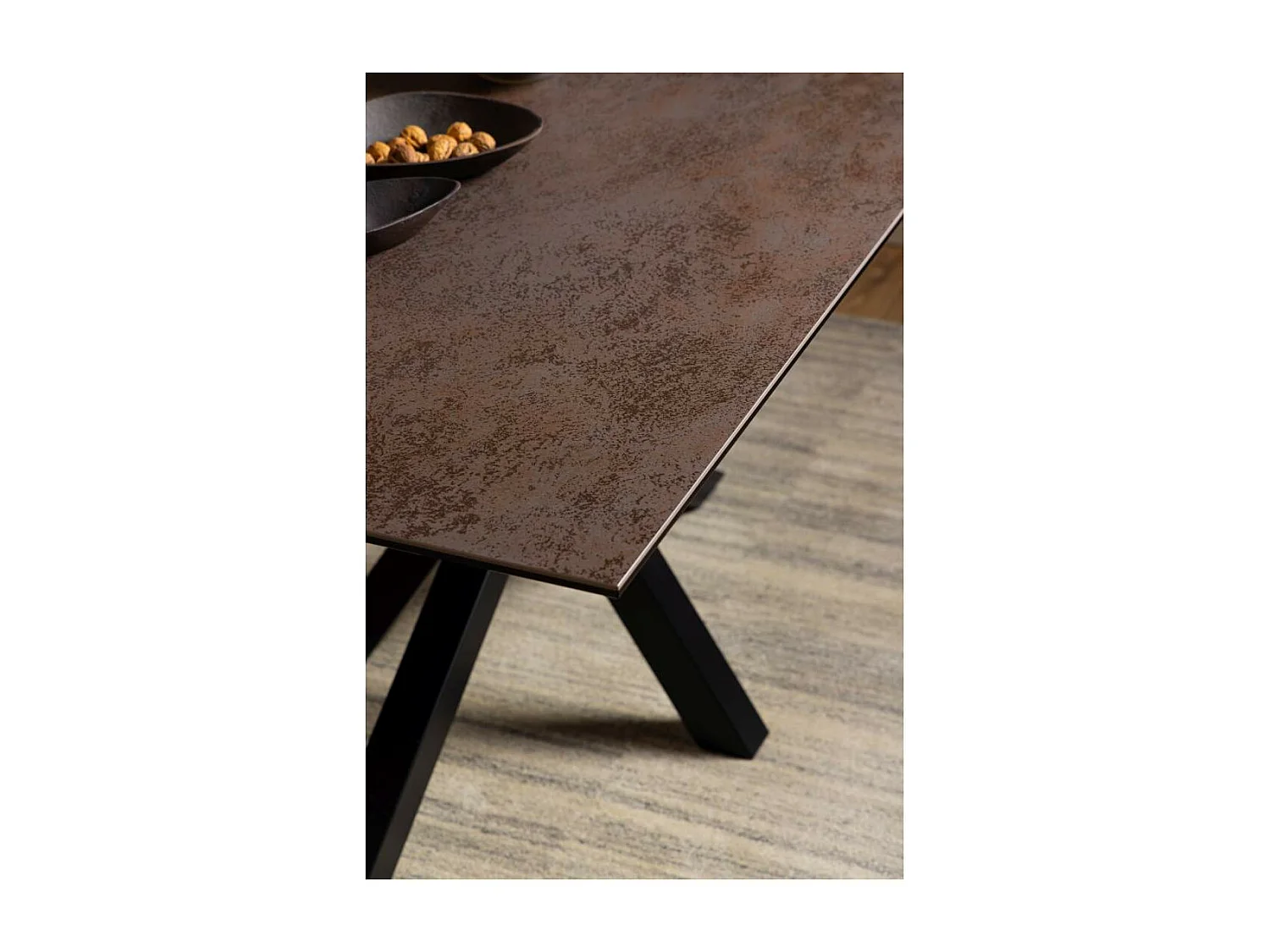 Table de salle à manger rectangulaire en céramique 6 places L160 - NEIVA