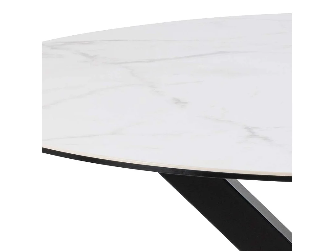 Heaven table de salle à manger Ø119cm blanc.