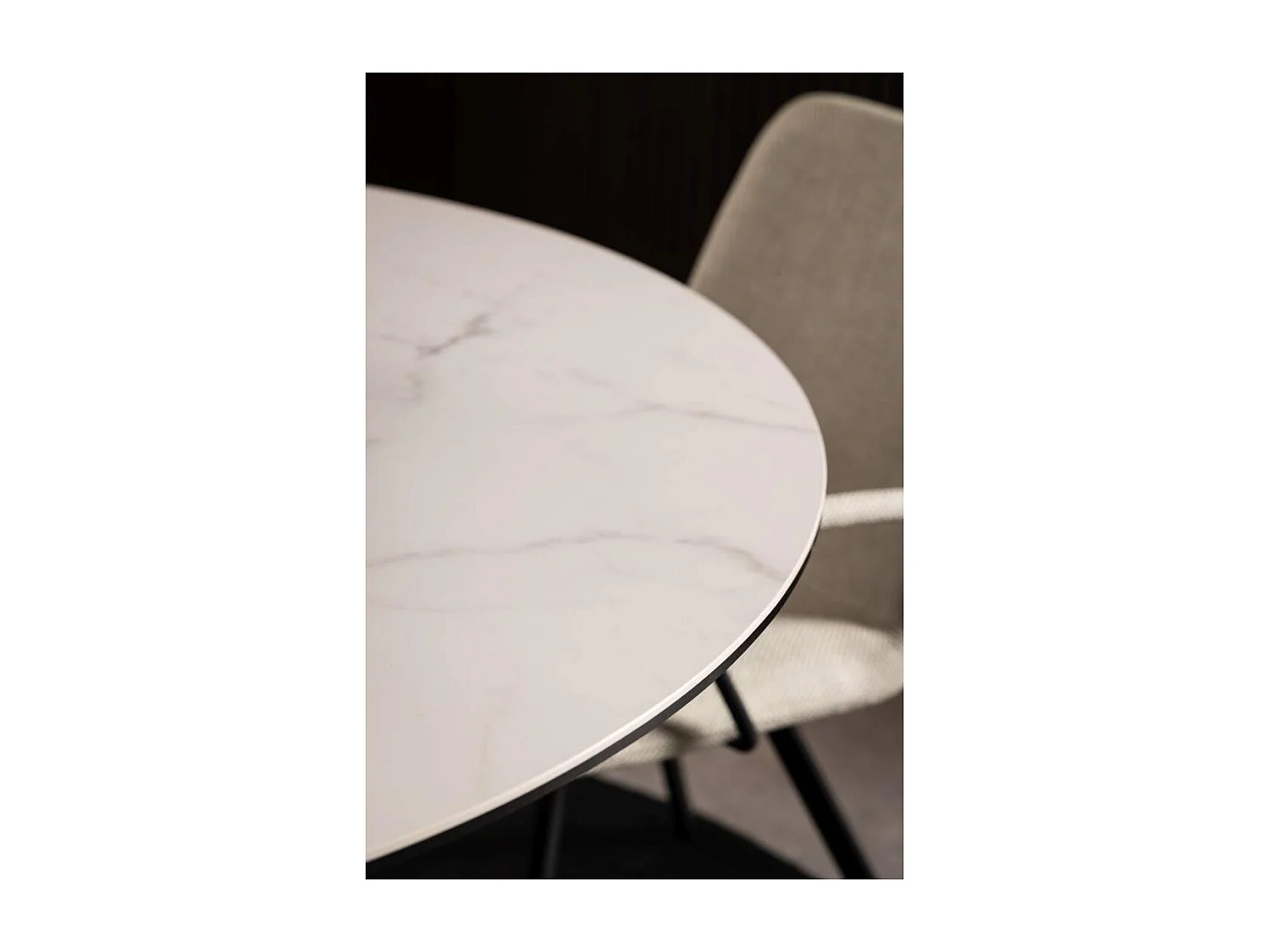 Heaven table de salle à manger Ø119cm blanc.