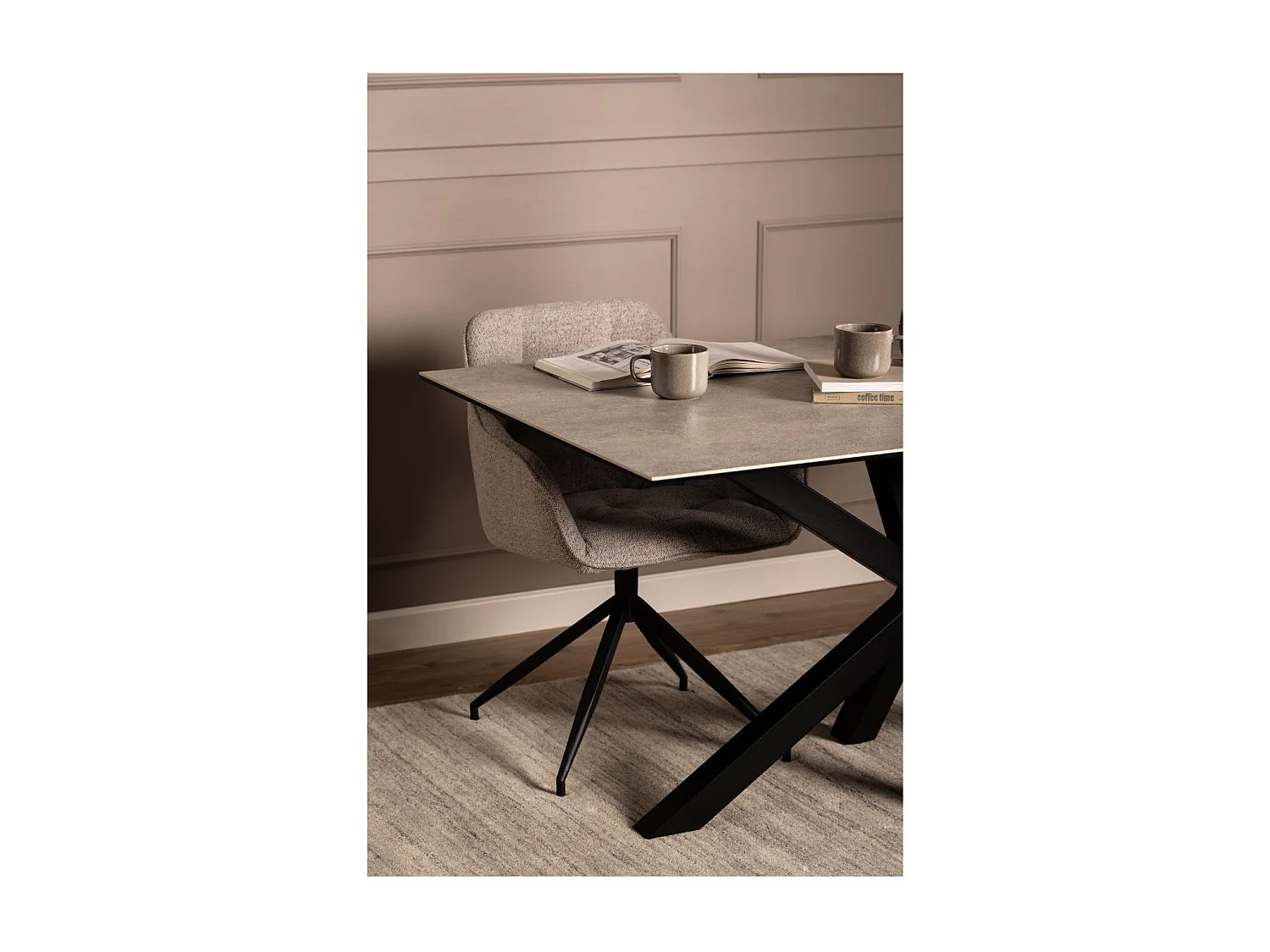 Table de salle à manger rectangulaire en céramique 6 places L160 - NEIVA