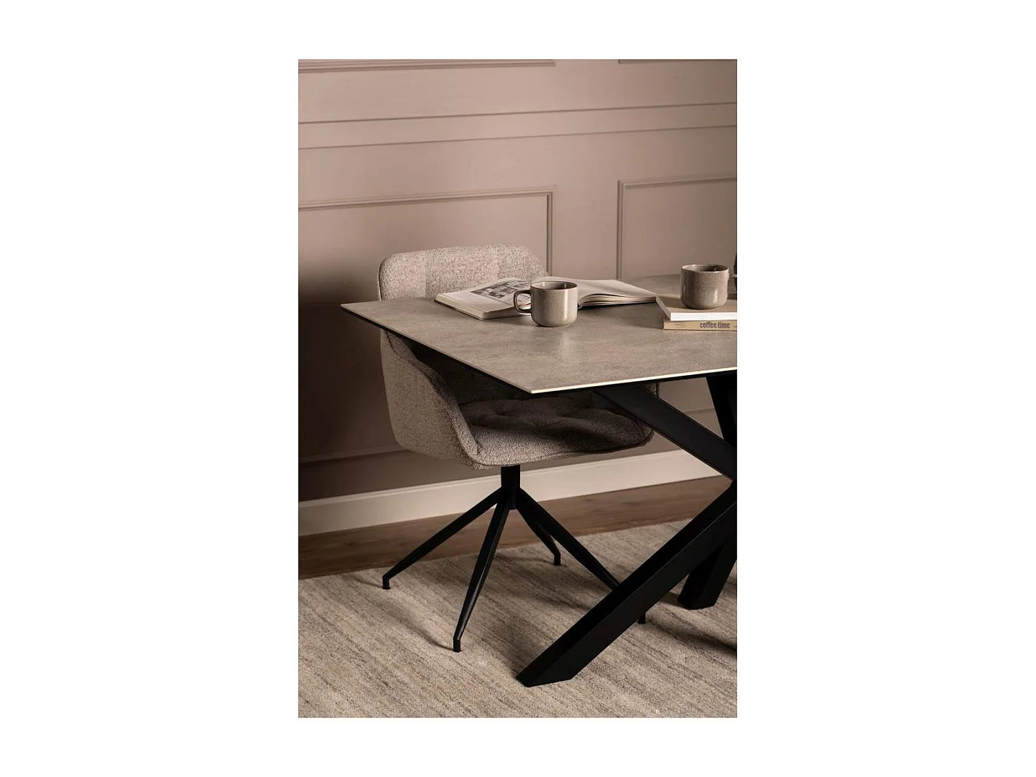 Table de salle à manger rectangulaire en céramique 6 places L160 - NEIVA