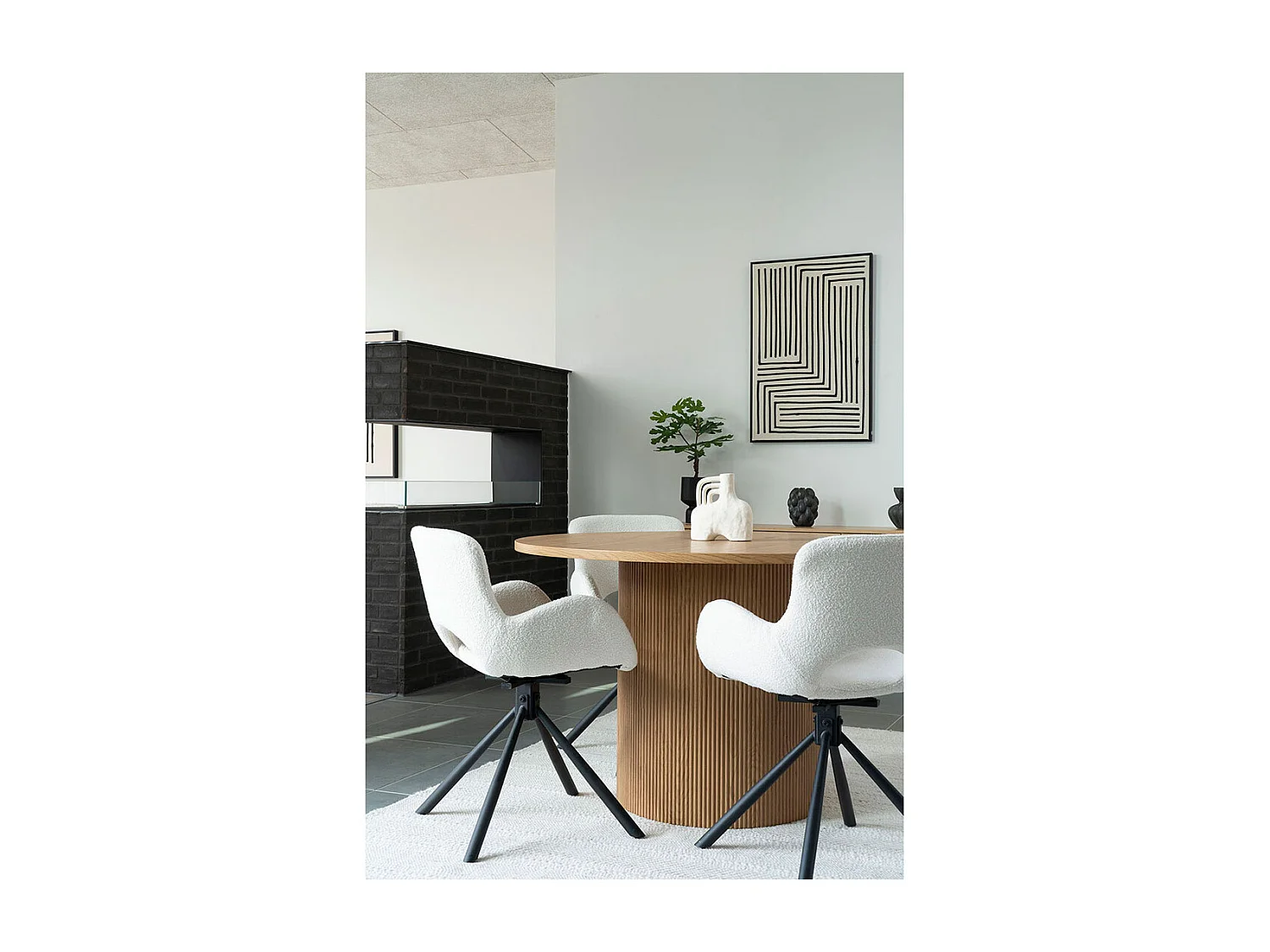 Boavista table de salle à manger Ø120cm naturel.