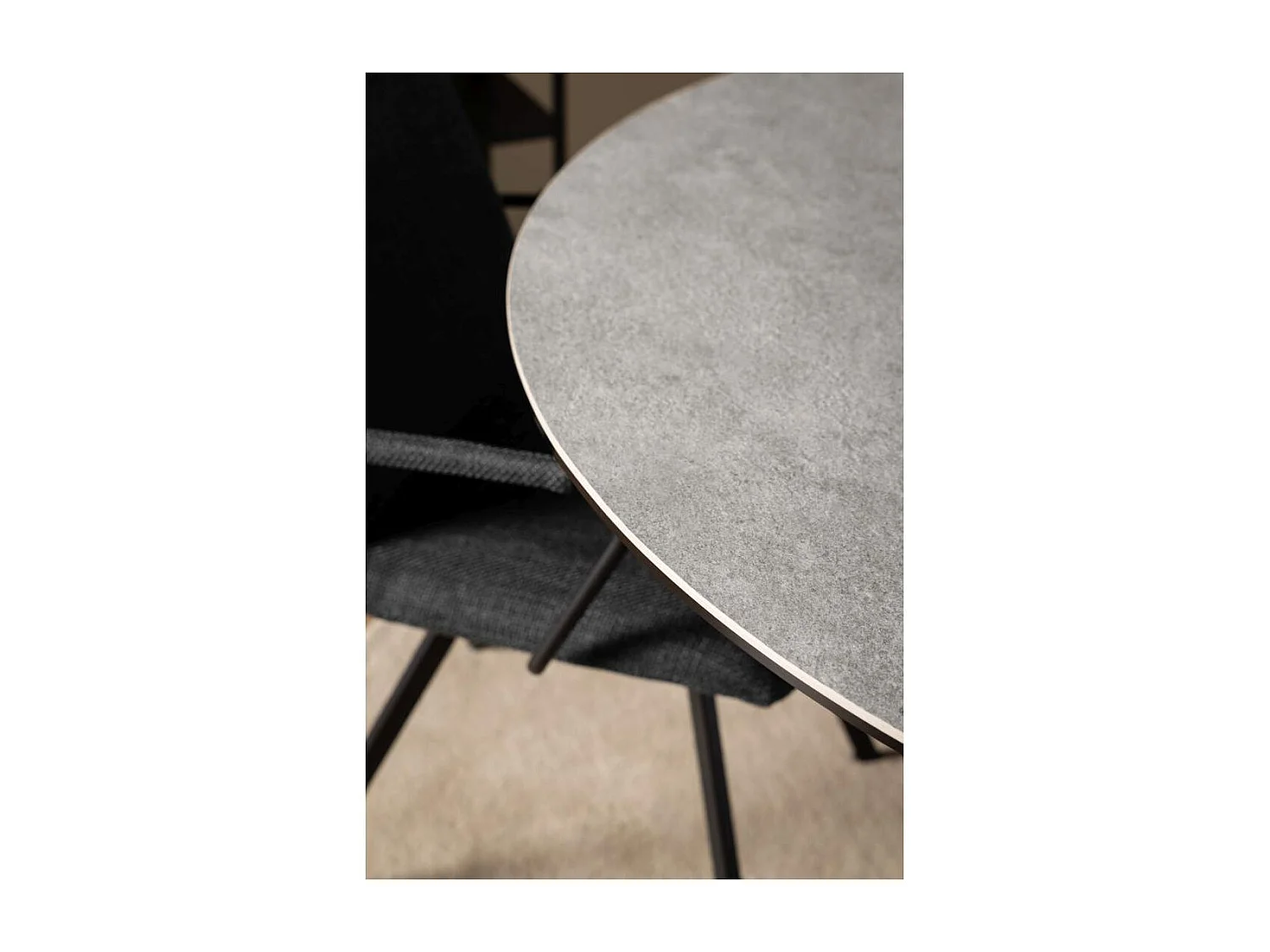 Table de salle à manger ronde en céramique L119 4 personnes - NEIVA