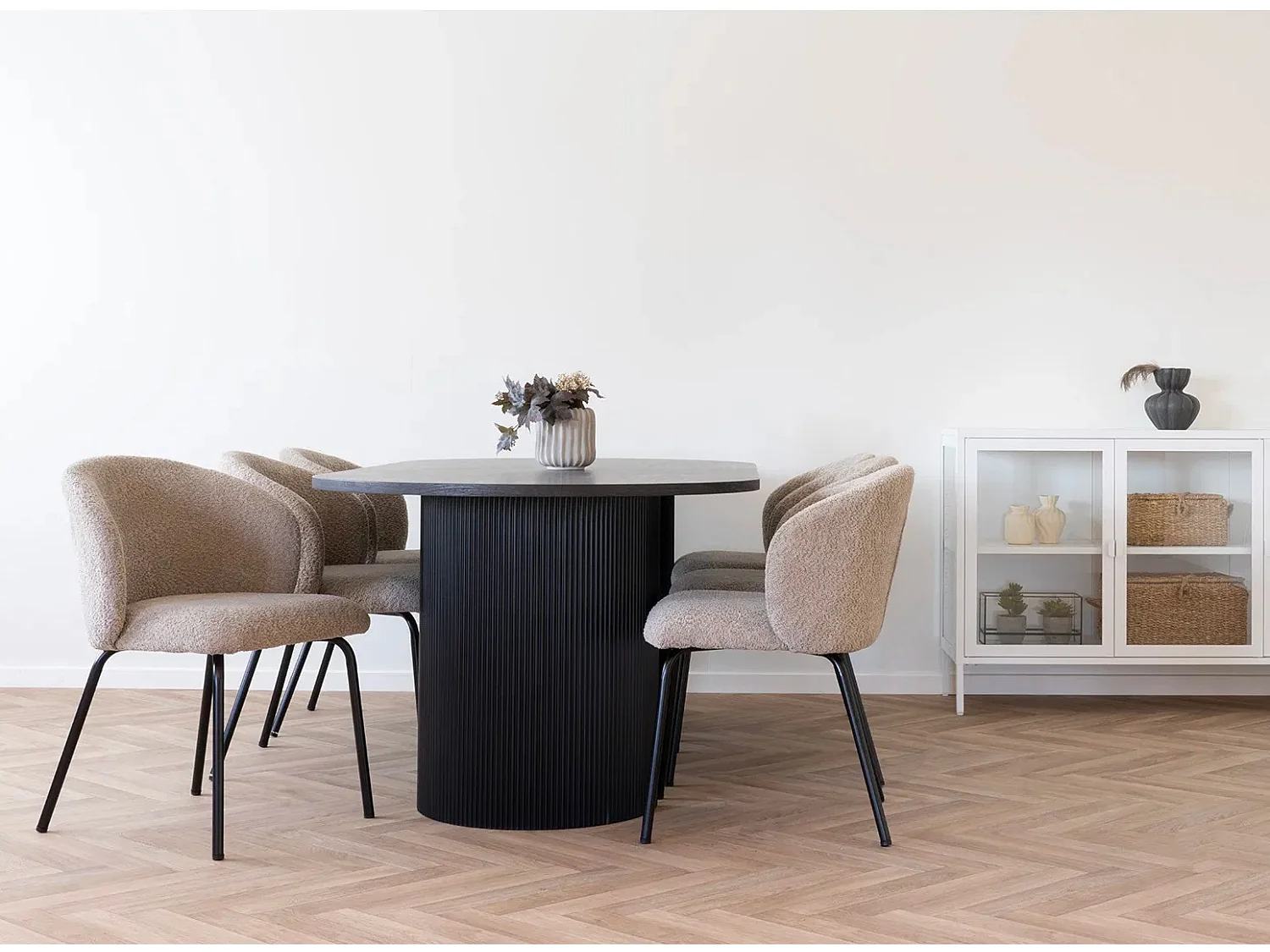 Rechthoekige tafel Eiken Staal Kazo-Kleur Bruin