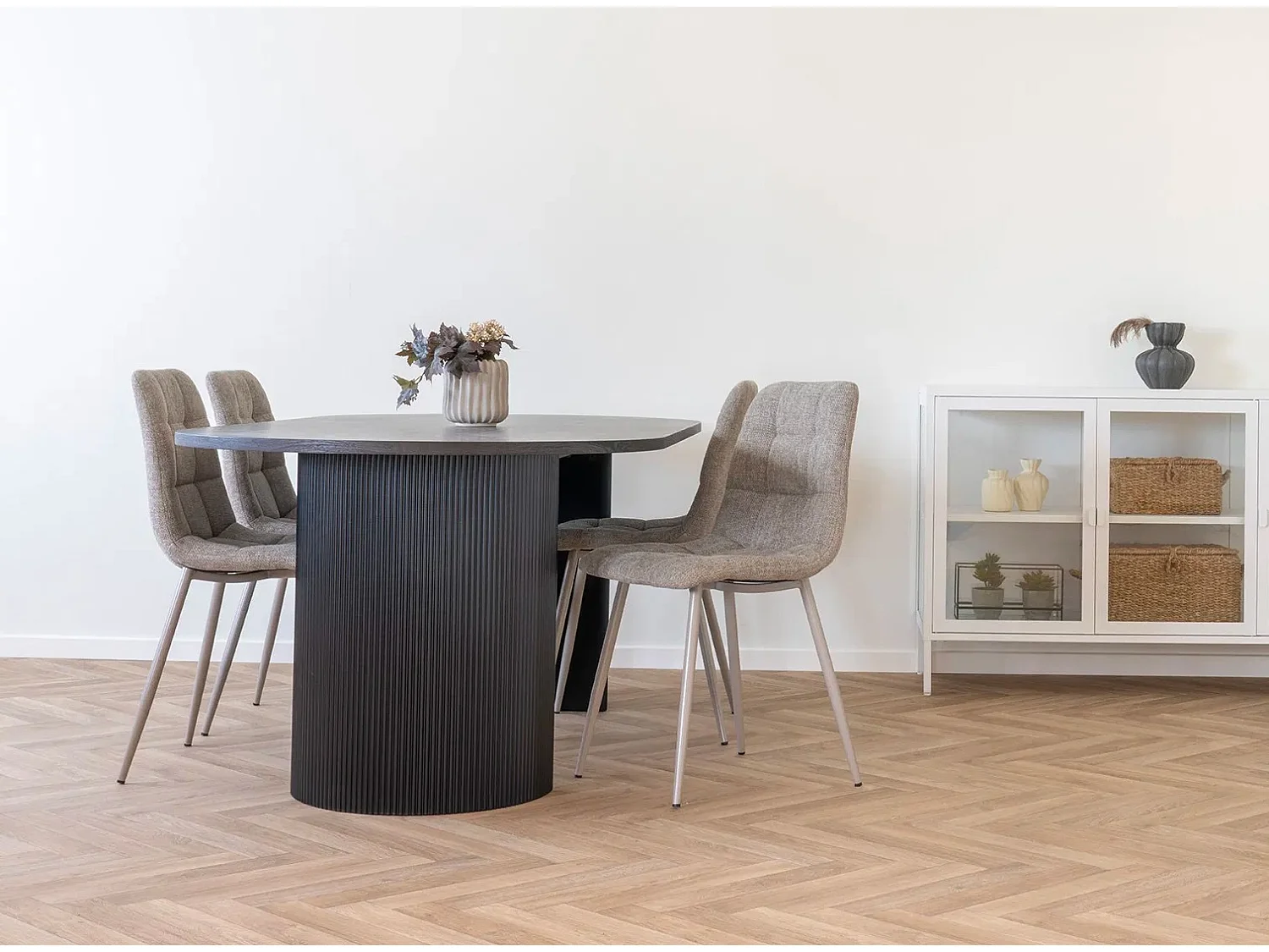 Rechthoekige tafel Eiken Staal Kazo-Kleur Bruin