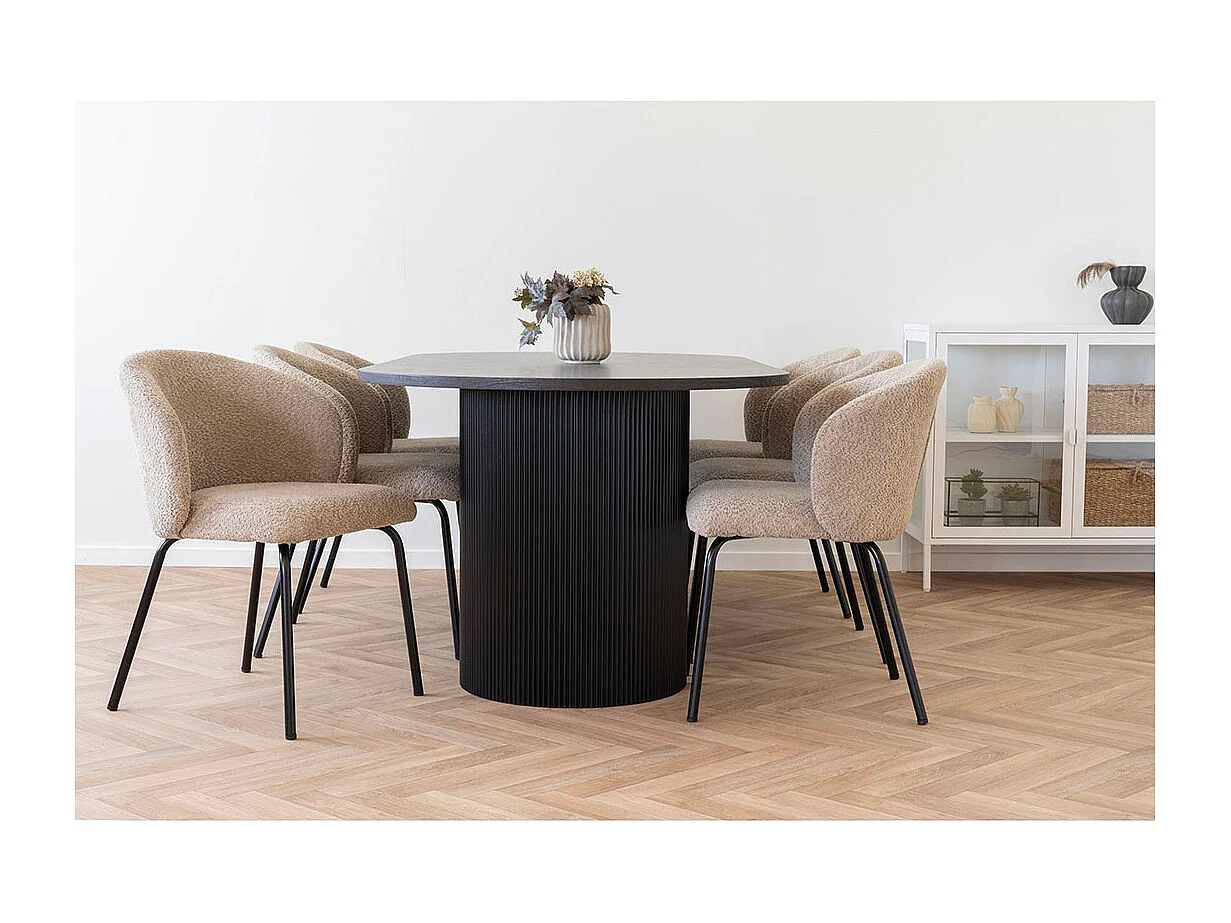 BOAVISTA ovale eettafel 210 cm - Natuurlijke stijl-Color Marrón