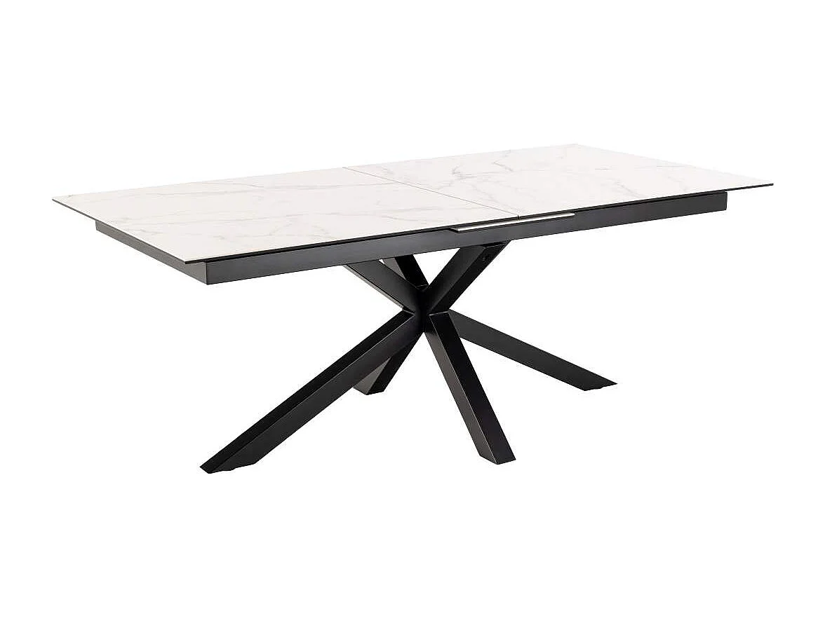 Heaven table de salle à manger 100x200/240cm avec 1 plateau supplémentaires blanc.