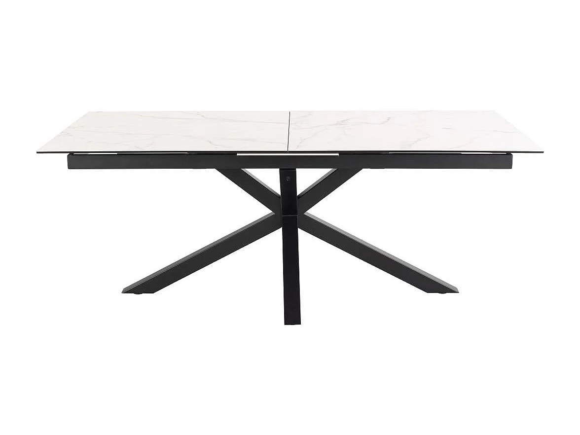 Heaven table de salle à manger 100x200/240cm avec 1 plateau supplémentaires blanc.