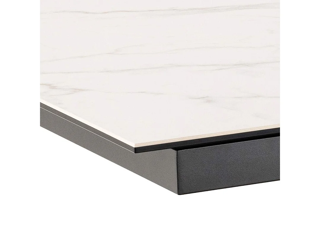 Heaven table de salle à manger 100x200/240cm avec 1 plateau supplémentaires blanc.